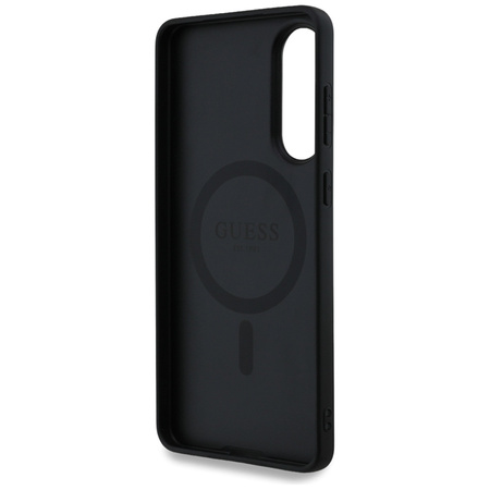 Guess 4G Ring Classic Logo MagSafe - Etui Samsung Galaxy S25 Edge (czarny)