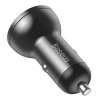 Baseus ładowarka samochodowa 2x USB 4,8A 24W z LCD szary (CCBX-0G)