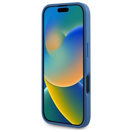 Original Case IPHONE 16 Guess Hardcase 4G Flowers Print MagSafe (GUHMP16SP4ROPEMCB) blue