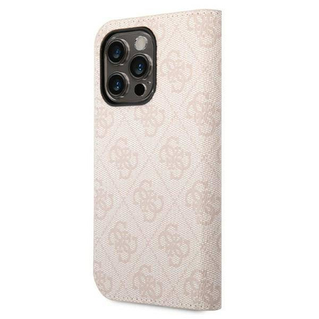 Guess 4G Metal Camera Outline Booktype Case - Etui iPhone 14 Pro Max (rózowy)