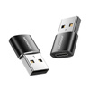 Joyroom adapter przejściówka z USB Typ C (żeński) na USB (męski) czarny (S-H152 Black)