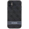 Guess GUHCN61P4SNK iPhone 11 / Xr grau/graues Hardcase 4G Stripe