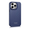 iCarer CE Premium Leather Folio Case skórzane etui iPhone 14 Pro Max z klapką magnetyczne MagSafe niebieski (WMI14220716-BU)