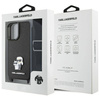Original Case IPHONE 16 Karl Lagerfeld Hardcase Saffiano Karl&Choupette Metal Pin CBDY Strap (KLHCP16SSAKCPBK) black