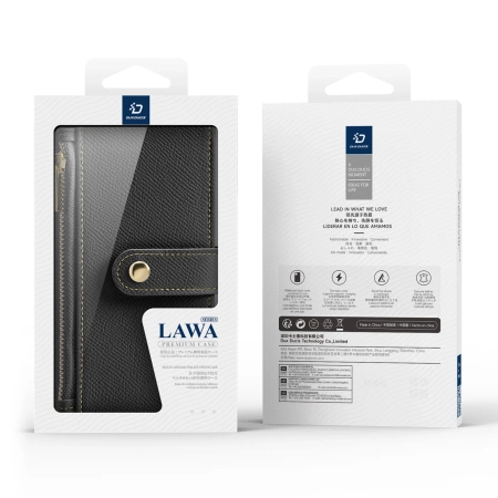 Dux Ducis Lawa Leather Case for iPhone 16 - Black