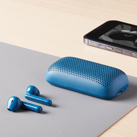 Lexon Speakerbuds Słuchawkibezprzewodowe z głośnikiem bluetooth niebieski/blue LA127B