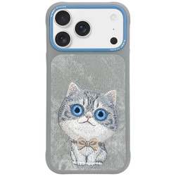 Etui Nimmy Big Eyed Pet 2.0 Cat do iPhone 17 Pro Max szary