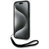 Karl Lagerfeld Saffiano Athleisure Stripes Cord iPhone 15 Hülle - Rot
