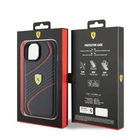 Ferrari FEHCP15SPTWK iPhone 15 6.1&quot; black/black hardcase Twist Metal Logo