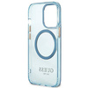 Original Case IPHONE 13 PRO Guess Hard Case Gold Outline Translucent MagSafe (GUHMP13LHTCMB) blue