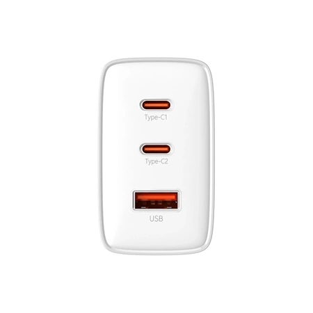 Baseus Cube Pro 65W GaN-Ladegerät 2x USB-C USB-A - Weiß