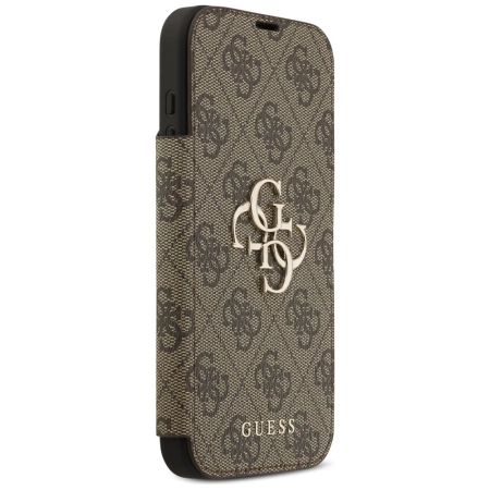 Guess Book 4G Metal Logo Case für iPhone 17 Pro Max - Braun