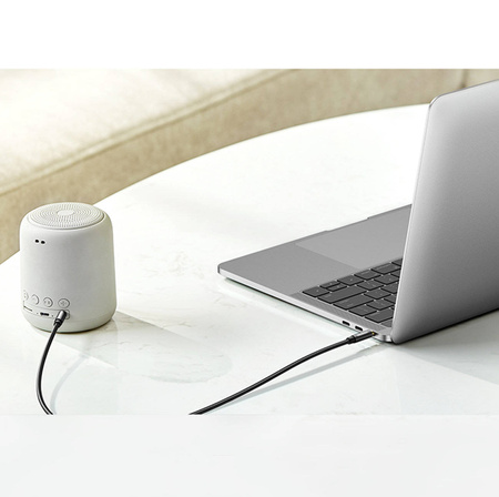 Ugreen gewinkeltes AUX-Kabel 2 x Miniklinke 3,5 mm 1m blau (AV112)