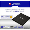 Verbatim Zewnętrzna nagrywarka Slimline CD/DVD USB-C + kabel USB-C/USB-C do USB-A 3.2 czarny/black 43886