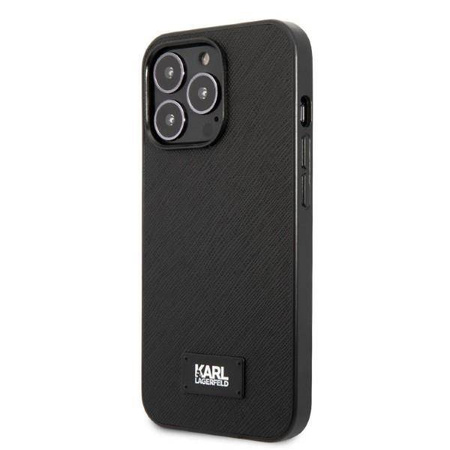 Original Case IPHONE 13 PRO Karl Lagerfeld Hardcase Saffiano Plaque black