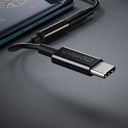 Choetech AUX003 USB-C/DC 3,5 mm Audio-Adapter – Schwarz