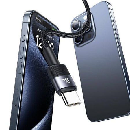 USAMS USB-C to USB-C Fast Charging Cable steel/tarnish SJ724USBSG01 (US-SJ724)