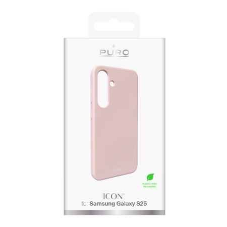 Etui silikonowe Puro Icon do Samsung Galaxy S25 - różowe
