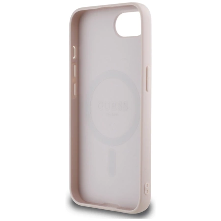 Guess 4G Ring Classic Logo MagSafe iPhone 16e Hülle - Rosa