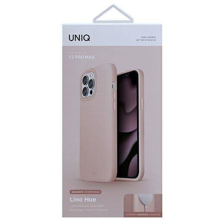 UNIQ case Lino Hue iPhone 13 Pro Max 6.7" pink/blush pink MagSafe