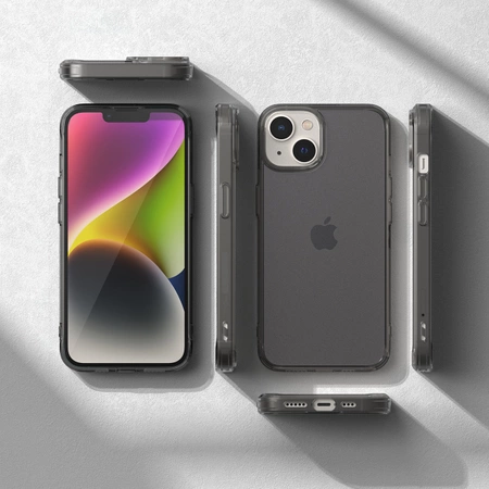 Ringke Fusion Matte Case iPhone 14 Plus Hülle mit Gelrahmen grau