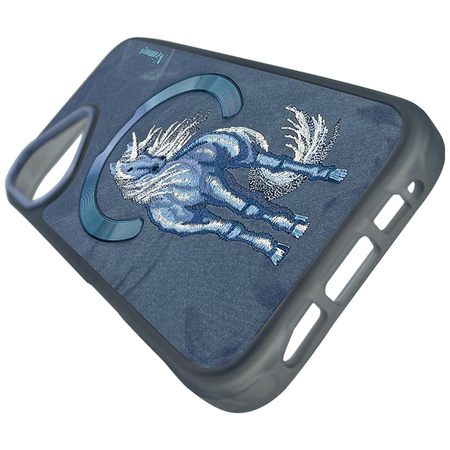 Etui Nimmy Magnetic Fantasy Animal MagSafe do iPhone 16 niebieski