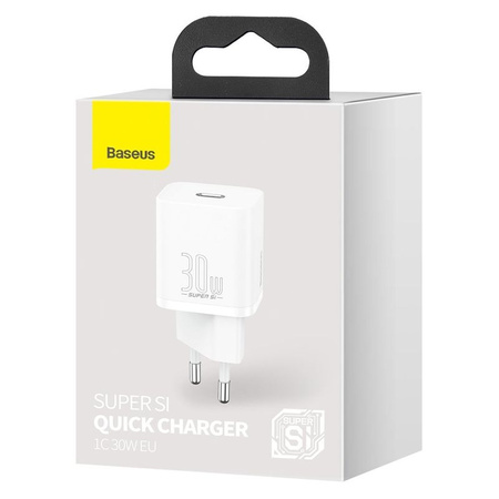 Baseus Super Si 1C fast wall charger USB Type C 30 W Power Delivery Quick Charge white (CCSUP-J02)