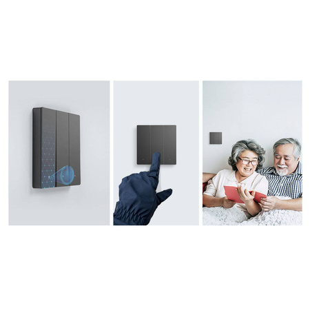 Sonoff inteligentny 1-kanałowy przełącznik ścienny Wi-Fi czarny (M5-1C-86)
