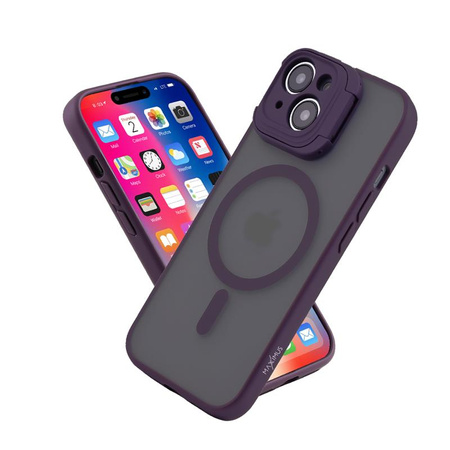 MX KICKSTAND MAGSAFE IPHONE 15 PRO MAX 6.7, PURPLE / FIOLETOWY