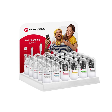 FORCELL kabel USB do Typ C 2.0 2,1A C319 TUBA czarny 1 metr