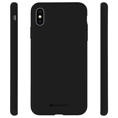 MERCURY SILICONE CASE IPHONE 12/12 PRO (6.1), BLACK / CZARNY