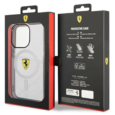 Ferrari FEHMP14LURKT iPhone 14 Pro 6.1" clear/transparent hardcase Outline Magsafe