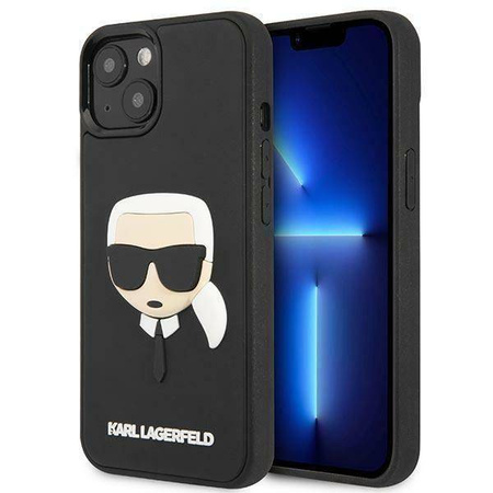 Karl Lagerfeld 3D Rubber Karl`s Head - Etui iPhone 14 Plus (czarny)