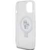 Original Case IPHONE 13 / 14 / 15 Karl Lagerfeld Hardcase Ring Stand Karl&Choupettte MagSafe white