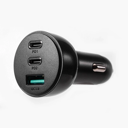 Joyroom Autoladegerät 70W mit 3 Anschlüssen: USB, 2 x USB C schwarz (JR-CL26)