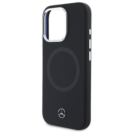 Original Case IPHONE 16 PRO Mercedes Hardcase Silicone Tonal Logo MagSafe (MEHMP16L23SUTTK) black