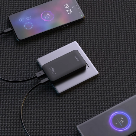 Ładowarka sieciowa GaN Dudao A65Q 65W USB-A / USB-C PD ultracienka - czarna