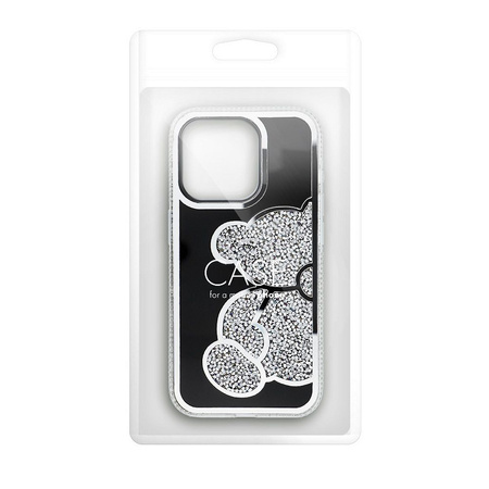 Futerał TEDDY BEAR do IPHONE 16 srebrny