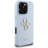 Case IPHONE 16 PRO MAX Guess Grained Big 4G Logo Small Classic Logo blue