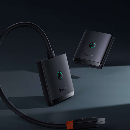 Adapter HDMI 2w1 4K 60Hz dwukierunkowy Baseus AirJoy - czarny