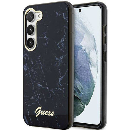 Guess GUHCS23MPCUMAK S23 +S916 schwarz/schwarzes Hartschalenetui Marmor