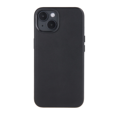Nakładka Mag Leather do iPhone 15 6,1" czarna