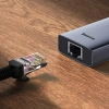 Hub USB-A 4w1 Baseus UltraJoy 3 x USB-A 3.0 + RJ45 - szary