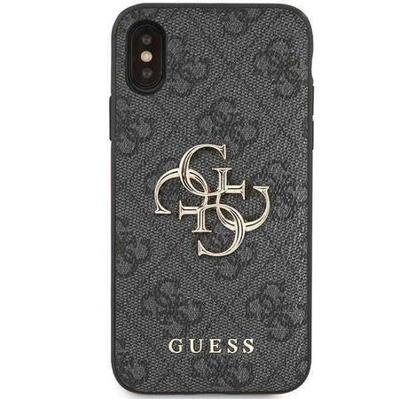 Oryginalne Etui IPHONE X / XS Guess Hardcase 4G Big Metal Logo (GUHCPX4GMGGR) szare