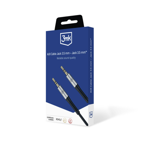 Accessories - 3mk AUX Cable Jack 3.5 mm - Jack 3.5 mm