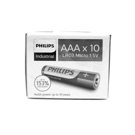 BATERIA ALKALICZNA PHILIPS AAA  ALKALINE LR03I10C/ 10szt INDUSTRIAL