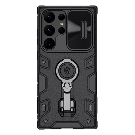 Nillkin CamShield Armor Pro Case Cover For Samsung Galaxy S23 Ultra Armor Cover With Camera Protector Ring Stand Black