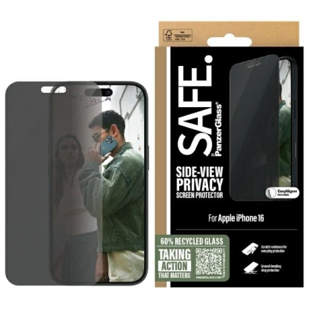 SAFE by PanzerGlass iPhone 16 6,1&quot; Privacy Displayschutzfolie Ultra-Wide Fit SAFEP95875