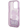 Original Handyhülle IPHONE 16 PRO Hello Kitty Hardcase Liquid Glitter 50TH Anniversary Party (HKHCP16LL50PPU) violett