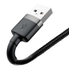 Baseus Cafule Cable - Kabel połączeniowy USB do Lightning, 2.4 A, 1 m (szary/czarny)